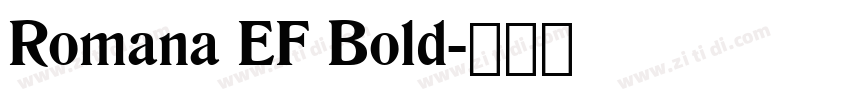 Romana EF Bold字体转换